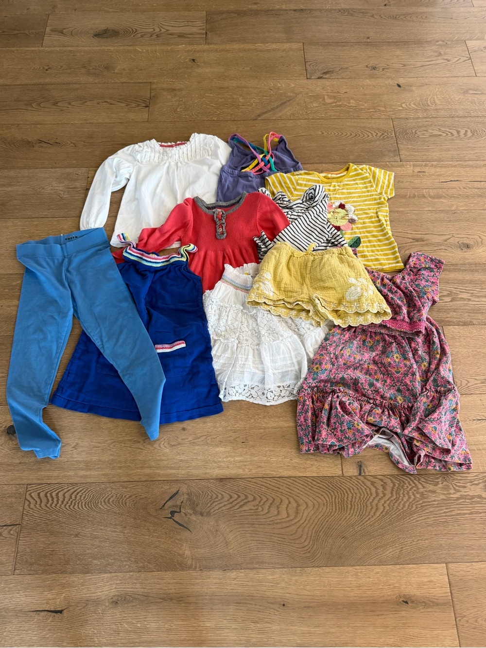 Girls Mixed Clothing Lot - Bright Multi-Color Dresses & Tops